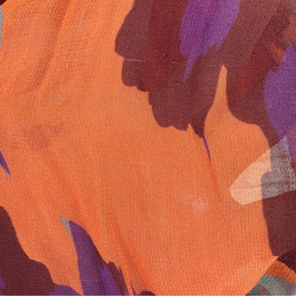Velvet by Graham & Spencer Regina Printed Boho Dress Coral Orange Purple XS - Picture 14 of 16